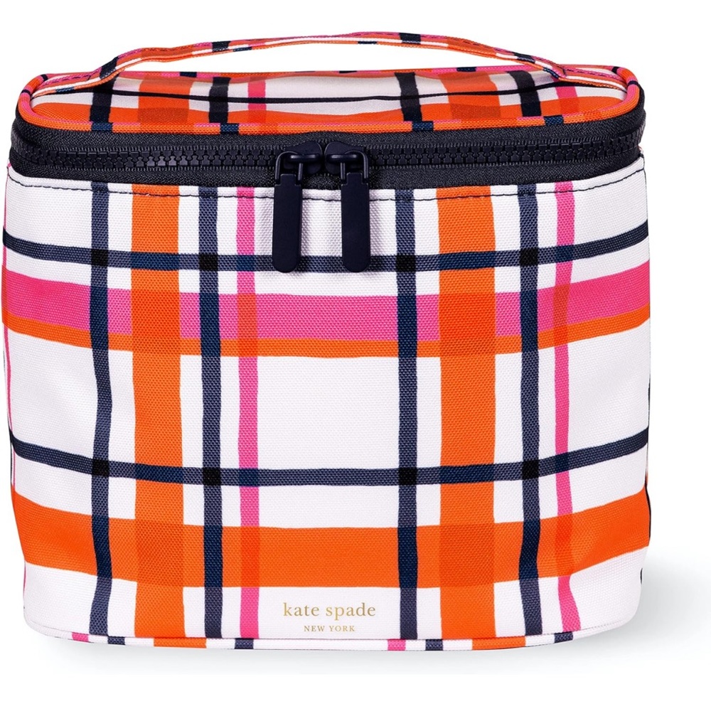 KATE SPADE INSULATED PLAID LUNCH TOTE